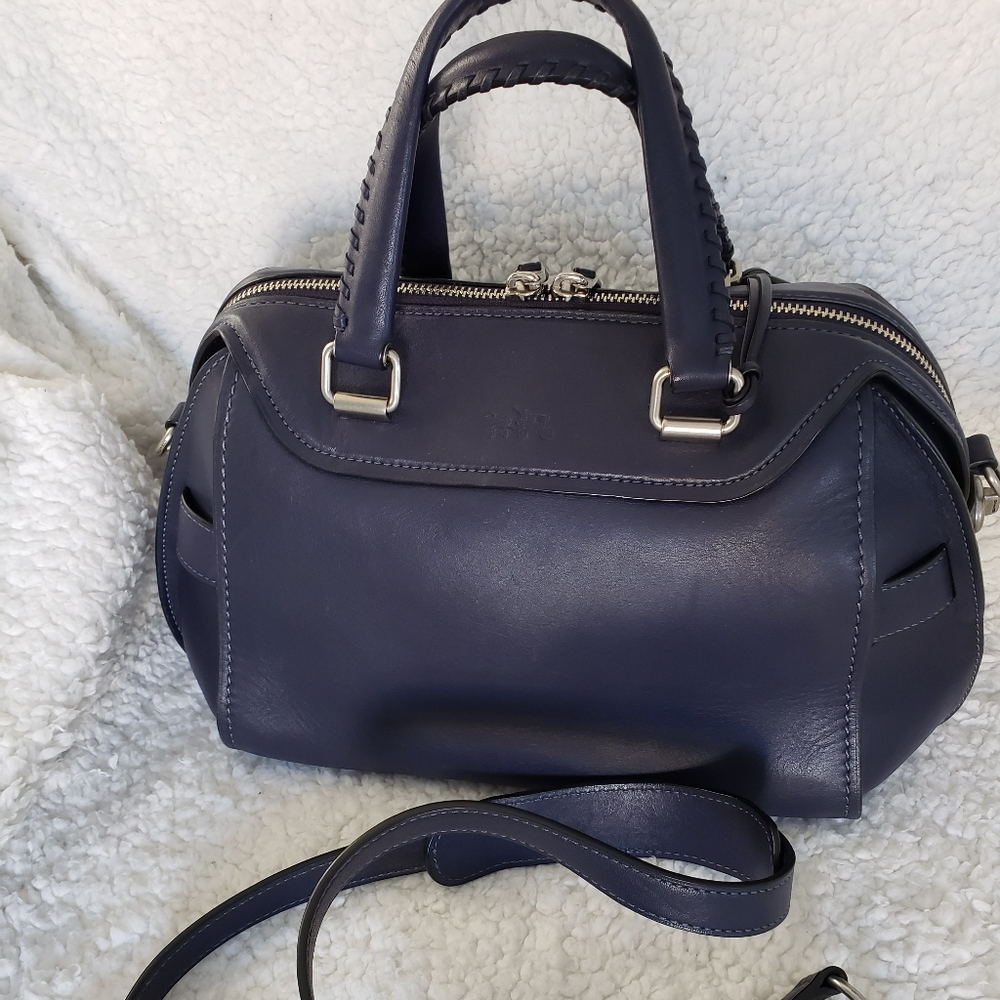 Coach Glovetanned Leather Ace Satchel - Indigo